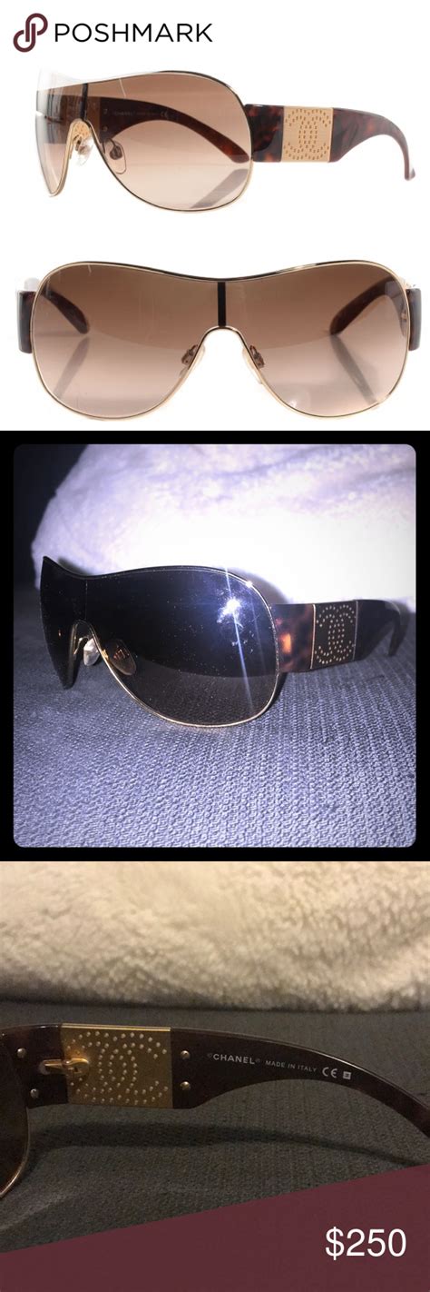 chanel sunglasses 4154|Chanel 4154 CC Shield Aviator Sunglasses .